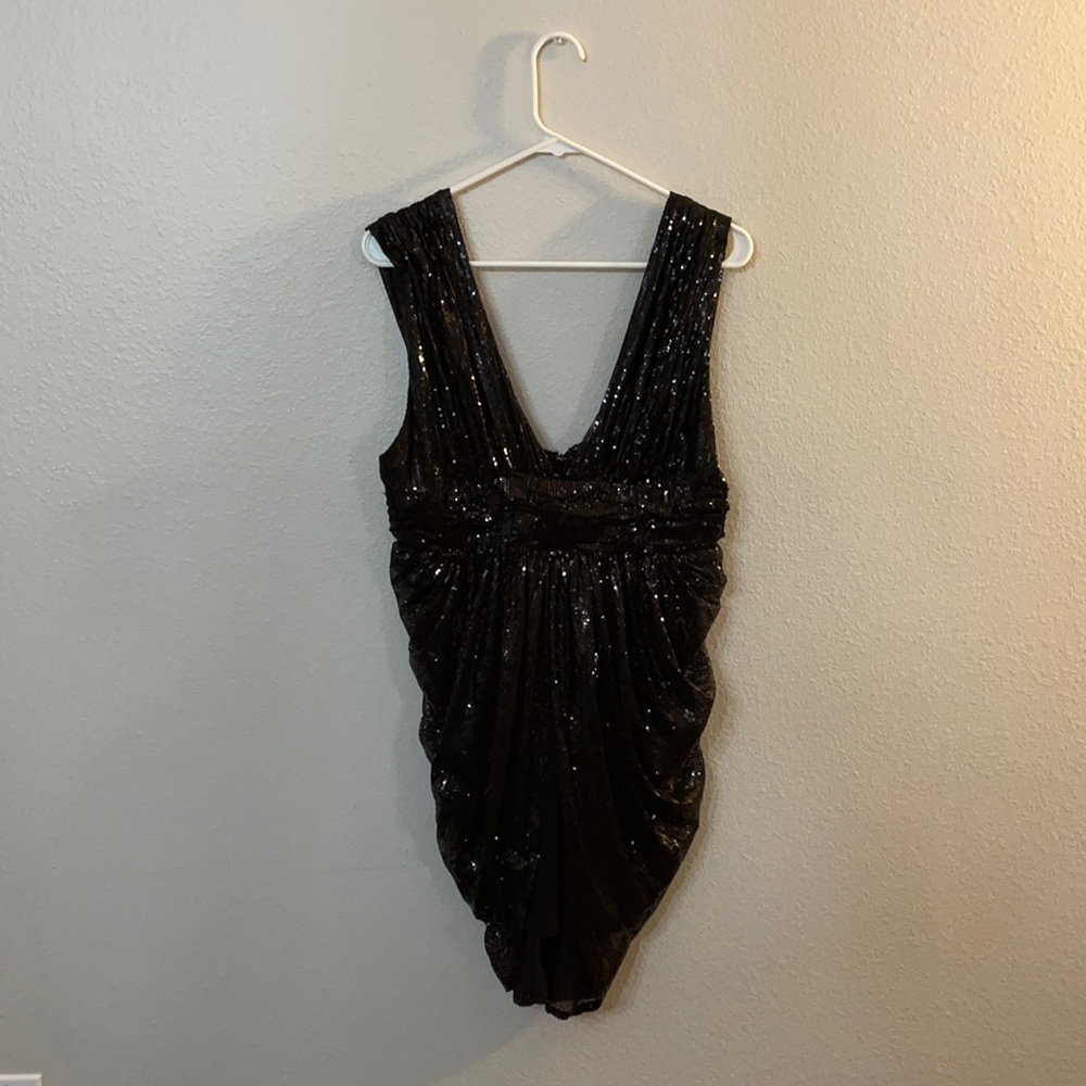 Aryn K sequins Hi-Low dress